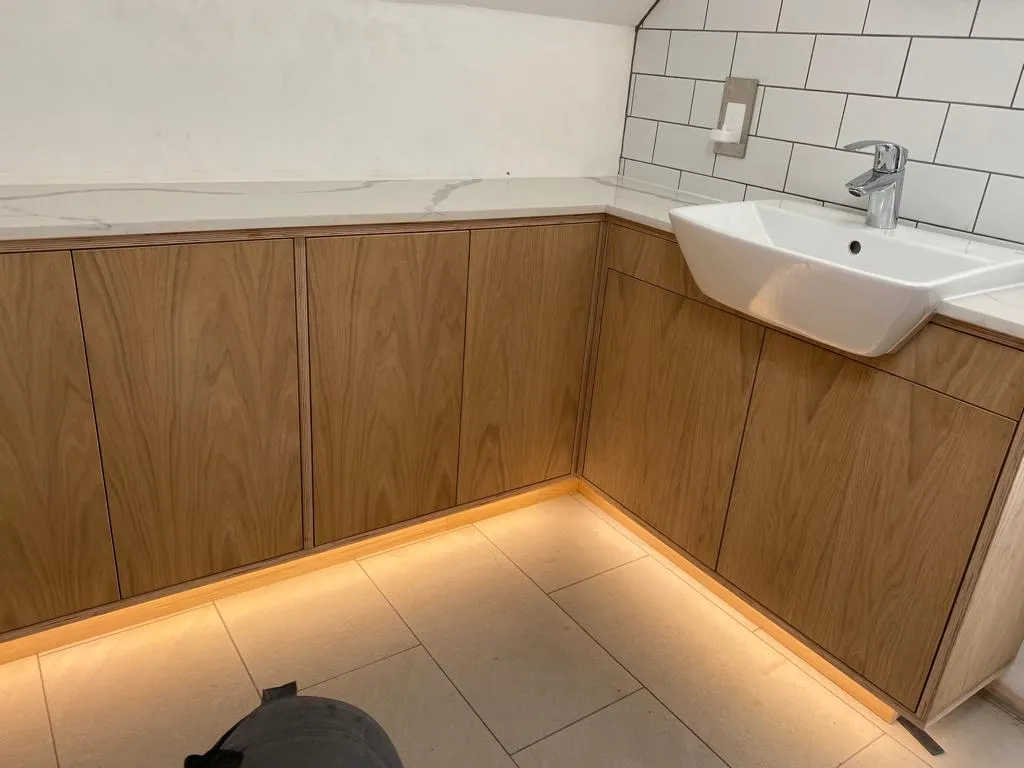 a bathroom with a sink and a toilet